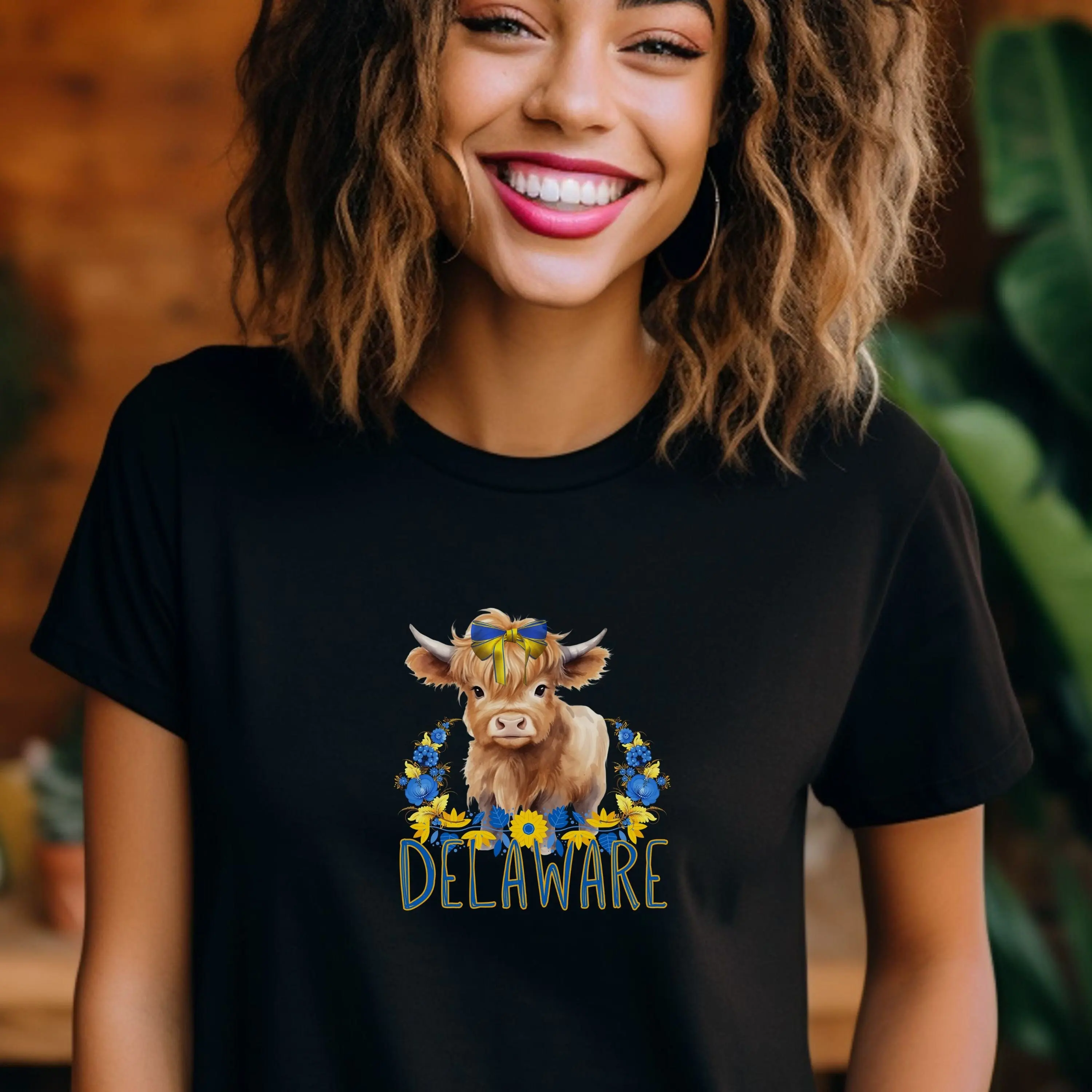 Delaware T Shirt Cute Cow Highland Baby Fluffy Longhorn s for