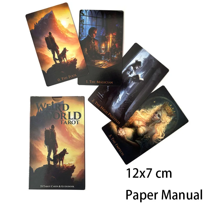 12X7cm Weird World Tarot Paper Manual Card Games