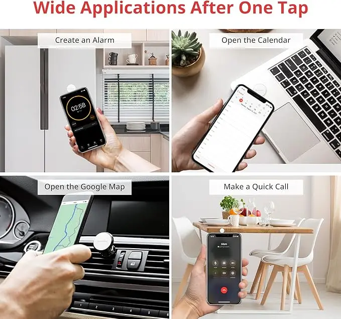 3PCS NFC Tag Stickers, NTAG216 30mm 888 Bytes Tags Work Great with SwitchBot Devices, Compatible with All NFC Enabled Devices