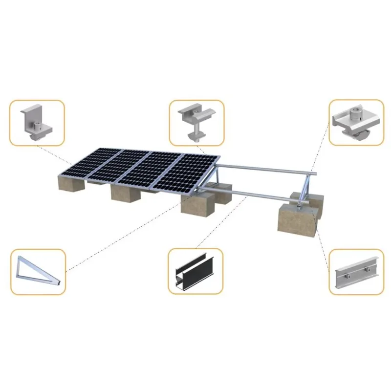 Adjustable Angle Easy Installation CE Certified Premium Aluminum Solar Ground Mount System for 10kW PV Panels - Detail 1