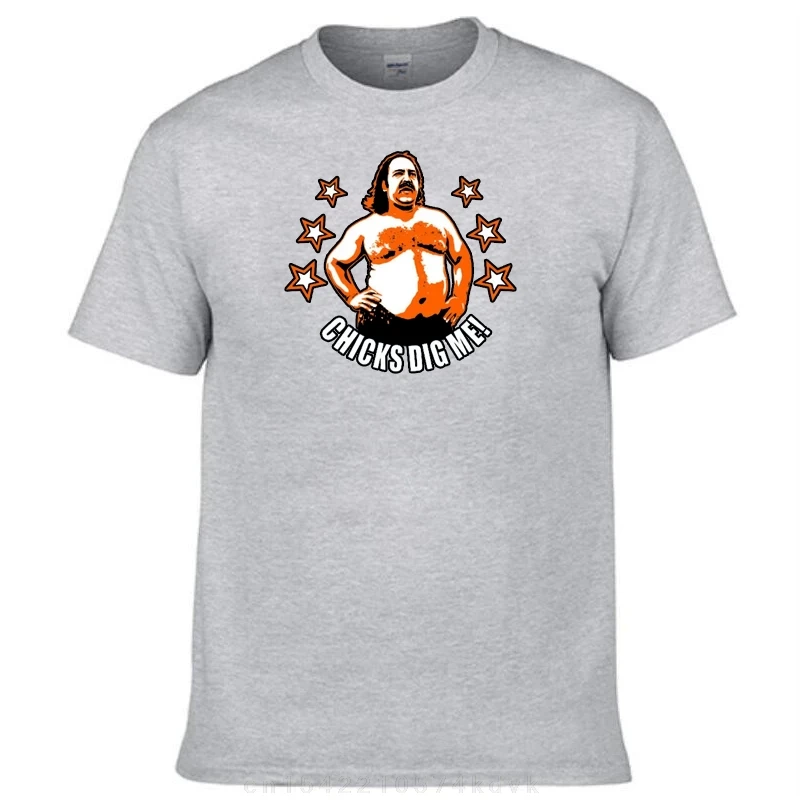 Pornstar Inspired Print  Tee Shirt Retro Adult Film New Humorous Tee Shirt Ron Jeremy Chicks Dig Me!