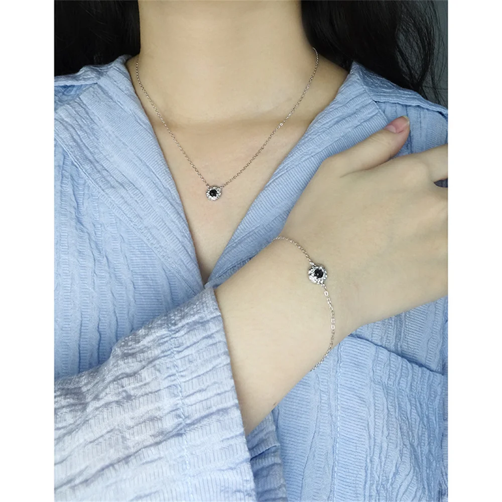 INS S925 الكورية - نسيج نسائي فاخر وفريد من نوعه ومكشكش من الزركون متعدد الاستخدامات