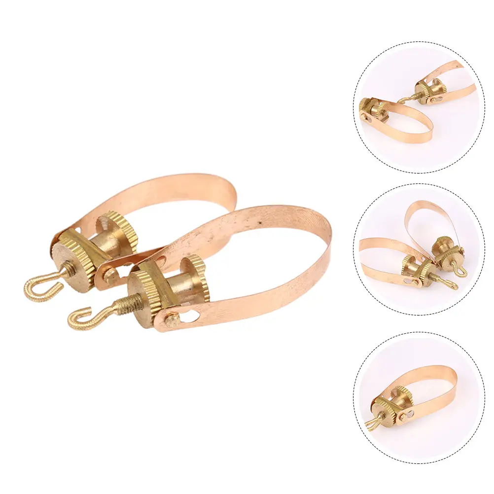 

2 Pcs Erhu Copper Thousand Jin String Adjustment Tools Bow Major Accessories Parts Violin Fine Tuners Replacement Adjusters