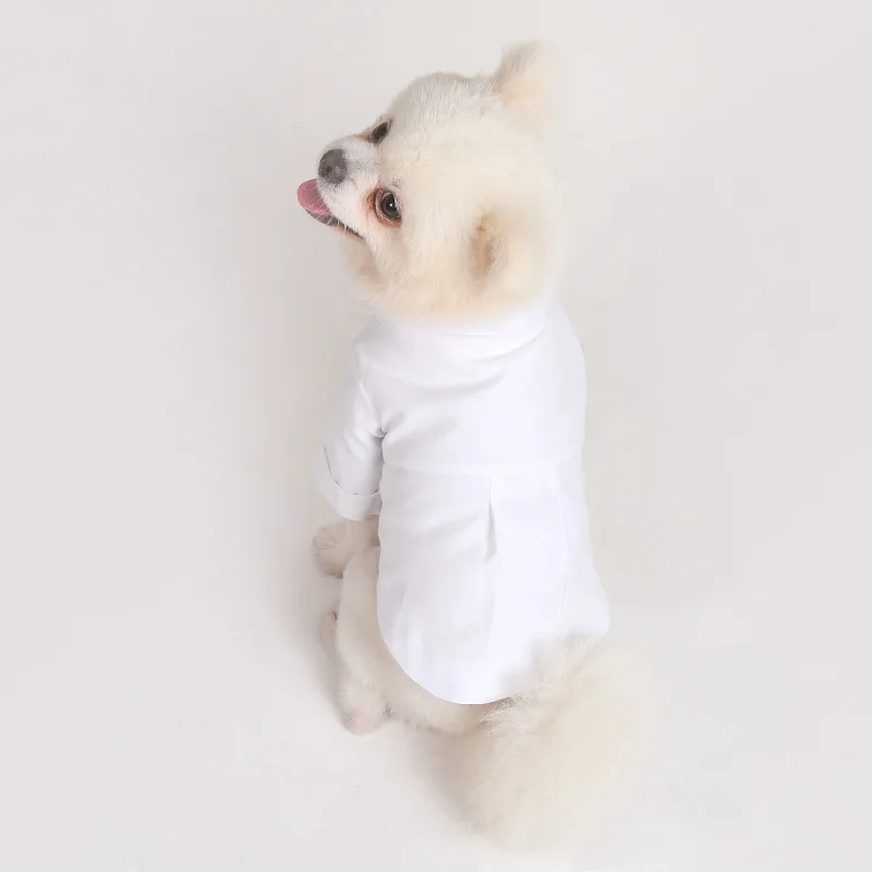 White and Black Pet Clothes T-Shirt Dog Tank Top Dog Vest Cat Dog Puppy Tee Shirts Clothes for Small Dogs Kitten for Wedding - Image 3