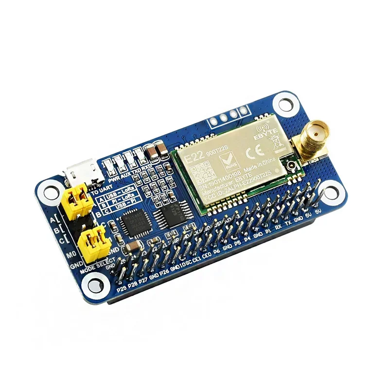 وحدة بوابة Raspberry Pi 4B LoRa SX1268/1262 لوحة توسيع الاتصالات اللاسلكية