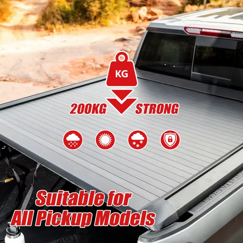 

High Quality Retractable Tonneau Covers for T8 T9 Models Easy Folding Truck Bed Accessories
