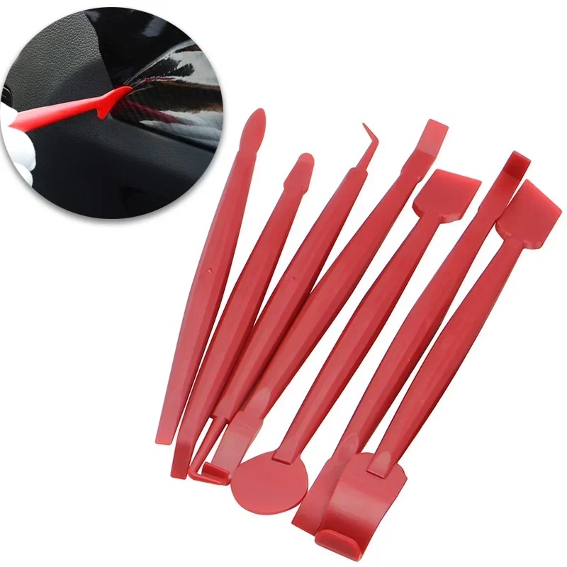 

7/3Pcs Car Micro Squeegee Curves Slot Tint Tool Set 3 in 1 Different Hardness Gasket Squeegee for Installing Auto Wraps Stickers