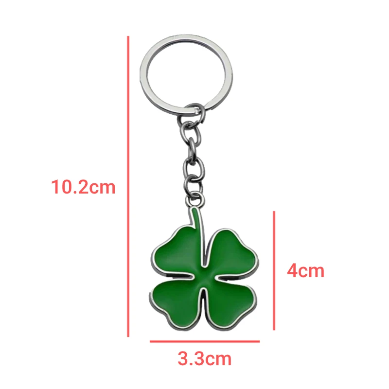 Metal Car Keychain Key Rings for Four Leaf Clover Lucky Grass Emblem Alfa Romeo Nissan Land Rover Lexus Ford Auto Keyring Decor