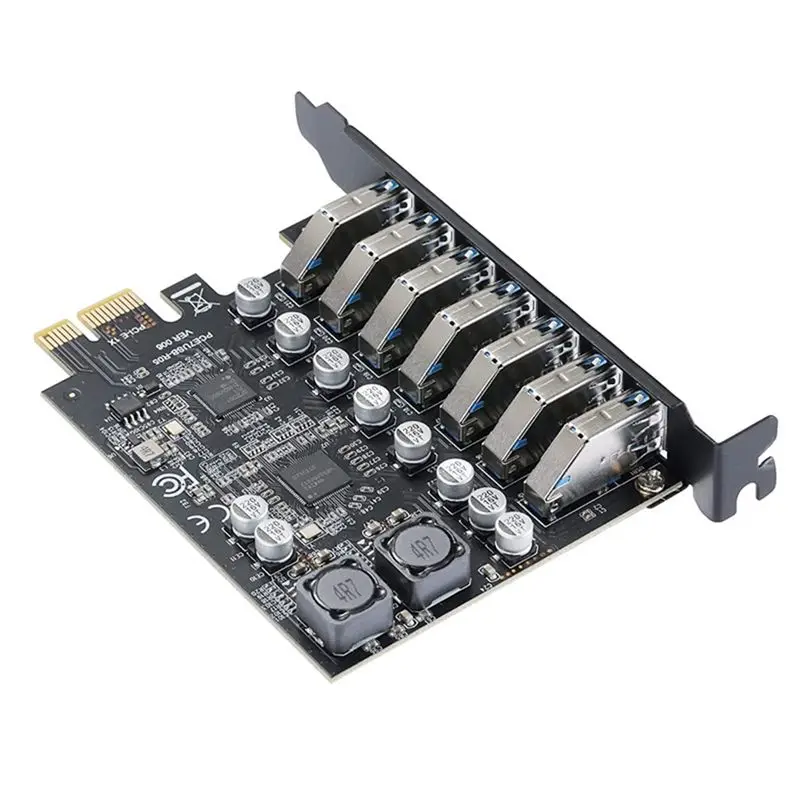 AED2-USB 3.2 Pci Express Adapter Pci E To 7 Ports USB3 Gen1 Expansion Adapter Card Pci-E Extender Pci Express Card