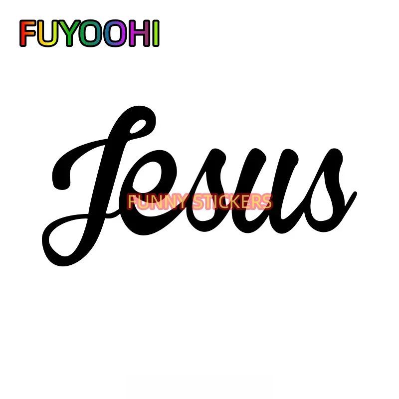 FUYOOHI Faith, Love, And God  Jesus Cross Car Stickers For Christian Car Decor