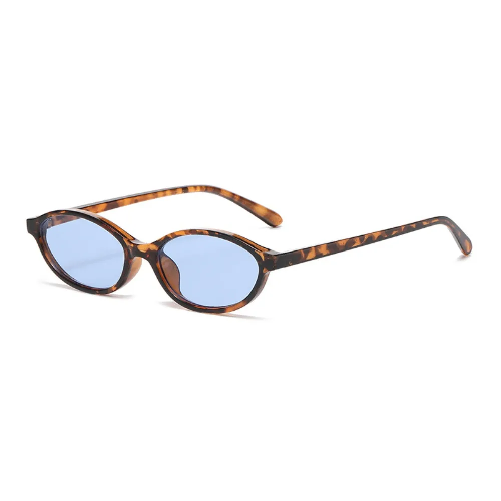 

Party Retro Cat Eye Sunnies Leopard Print PC Women HD Sunglasses Lightweight Elliptical Anti-UV Glasses Daily