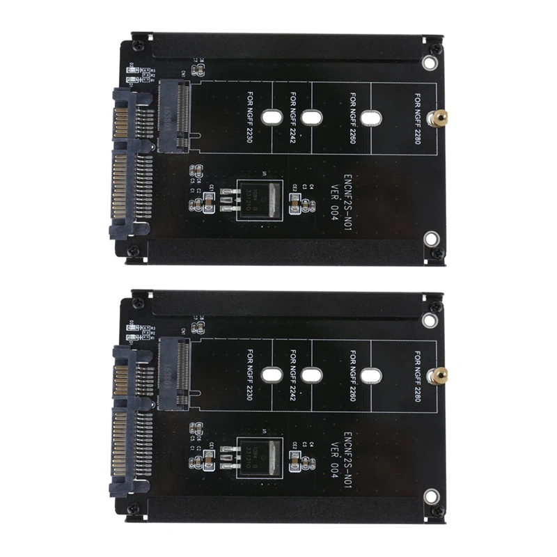 

2X Black чехол CY B + M Socket 2 M.2 NGFF (SATA) SSD-адаптер 2,5 SATA для 2230/2242/2260/2280 мм M2 SSD