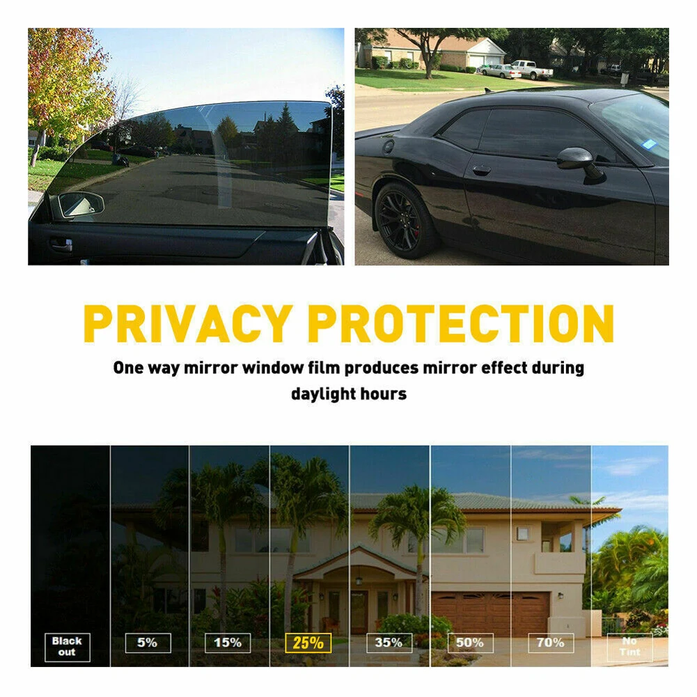 Black Car Window Foils Tint Tinting Film Roll Car Auto Home Decorate Window Glass Film Solar UV Protector Window Sticker Films