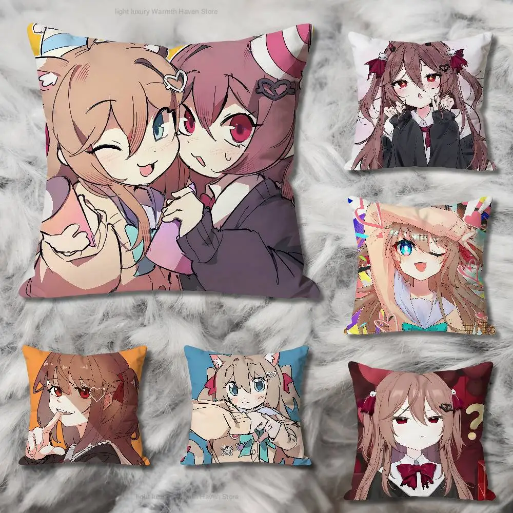 

N-Neuro Sama Evil VTuber Various Sizes Square Pillow Case For Car Home Bedchamber Decor Custom Valentine gift
