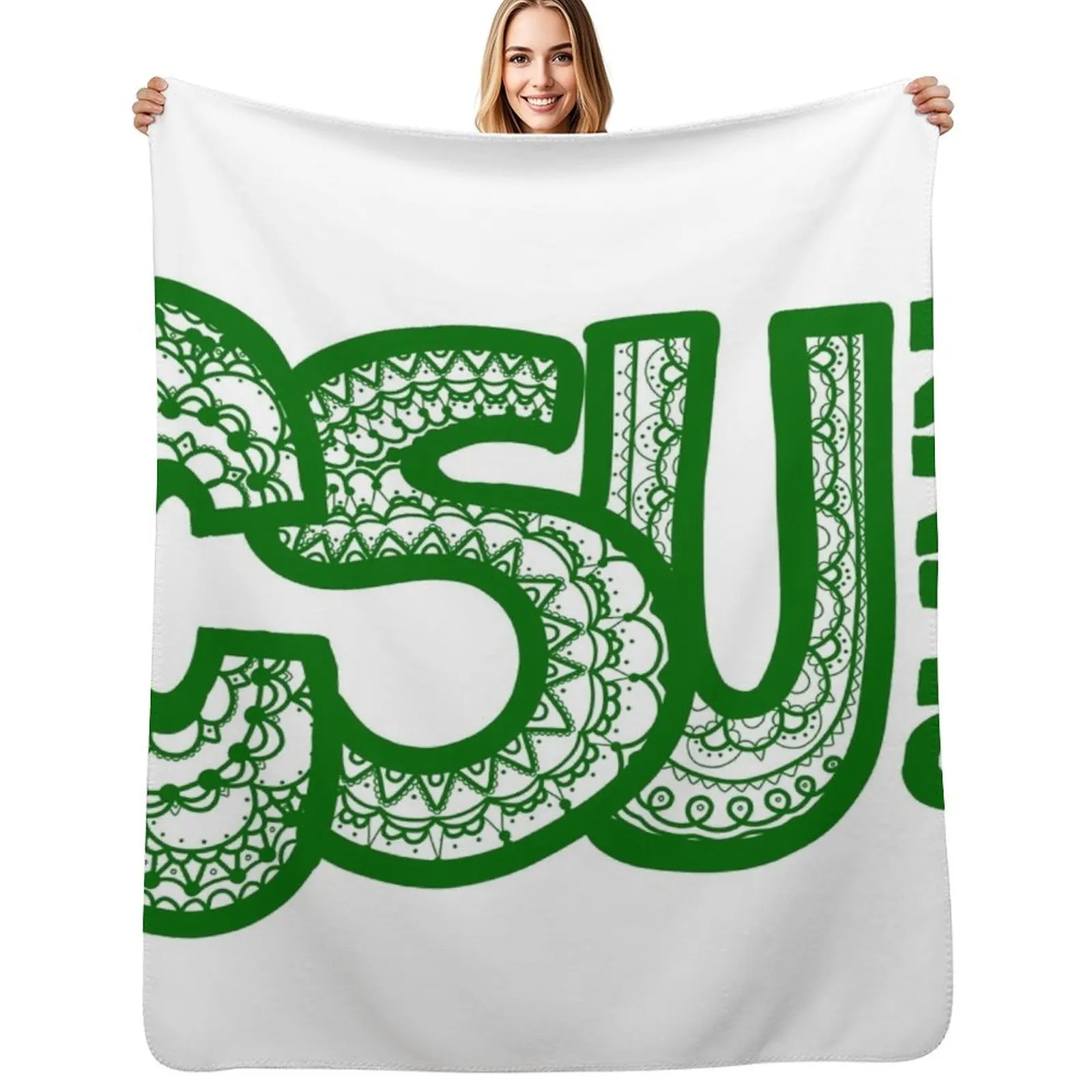 

CSU Colorado State Green Rams Throw Blanket Weighted Furrys Comforter Furry Blankets