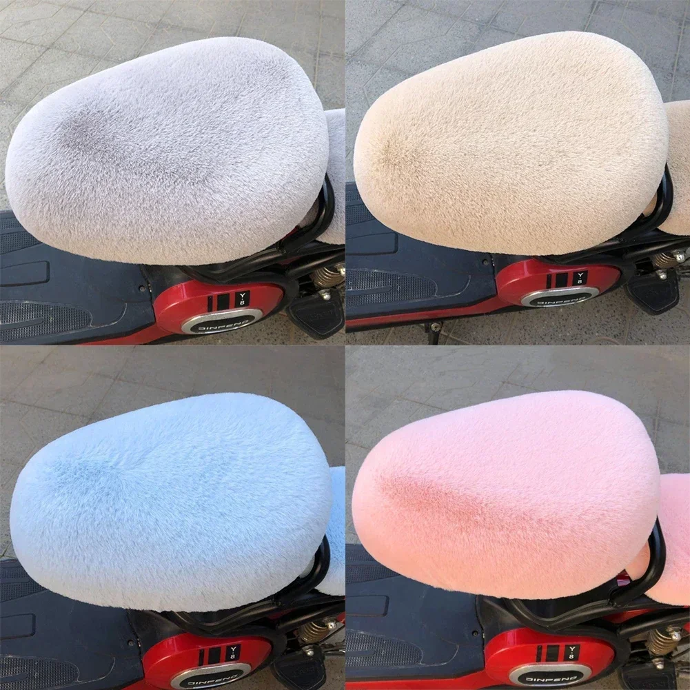 Electric Bicycle Saddle Bike Seat Covers Winter Warm Soft Plush Cushion Pad Cycling Saddle for Motorcycle Bicycle Electric Bike