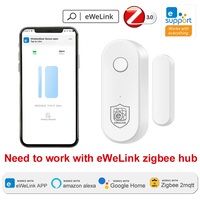 eWeLink Zigbee Door Window Sensor Door Open Closed Detector Security Anti-intrusion Work With Gateway Alexa Alice Zigbee 3.0