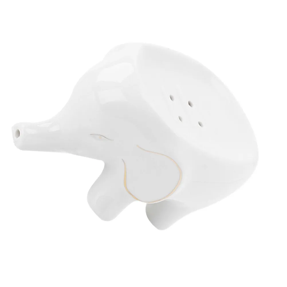 

1Pcs Creative Elephant Shaped Ceramic Soap Box with Drain Hole for Bathroom Home Decor Soap Storage Holder Gift Housewarming