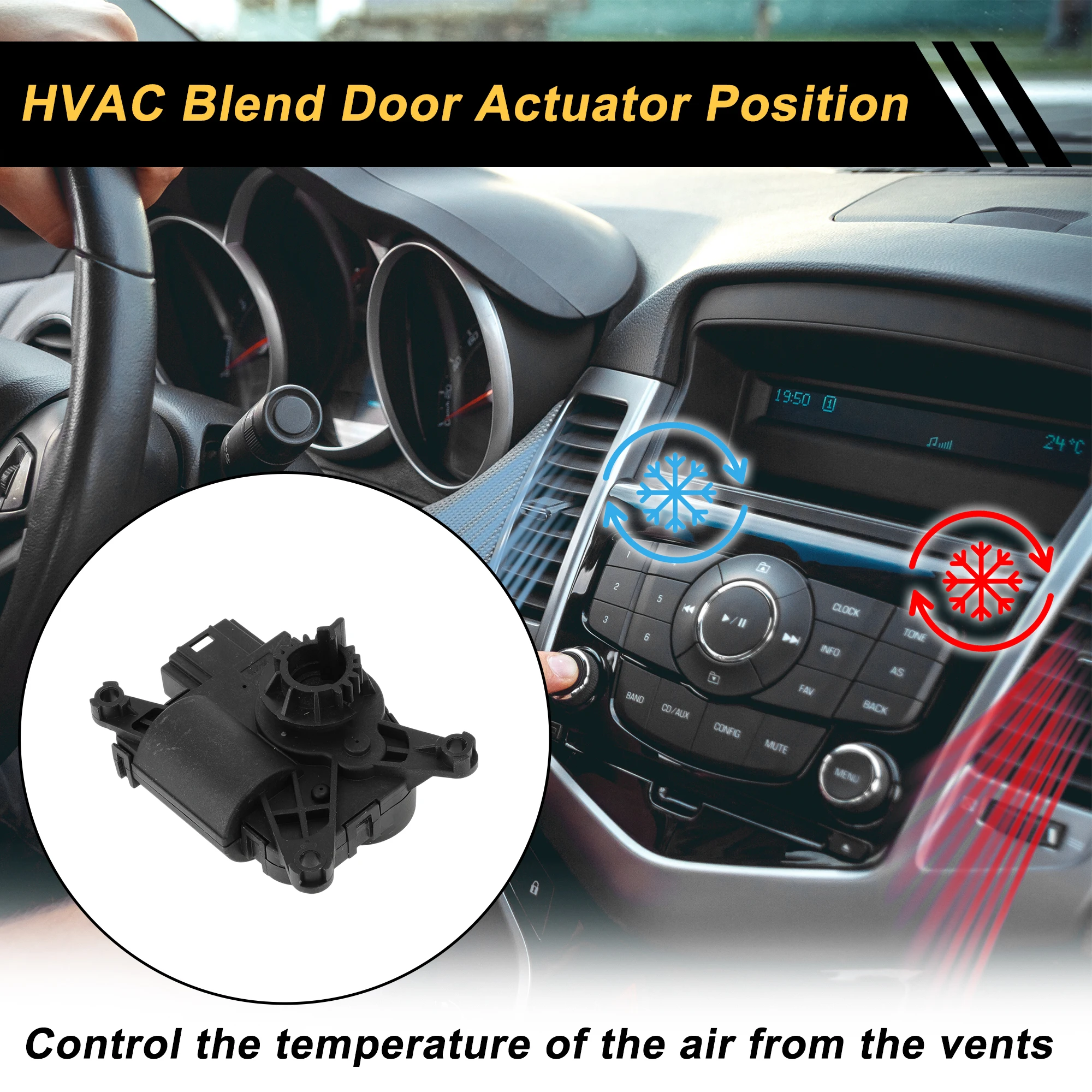 UXCELL HVAC ヒーターブレンドドアアクチュエーター フォルクスワーゲン ティグアン 2012-2016 No.2Q0907511G