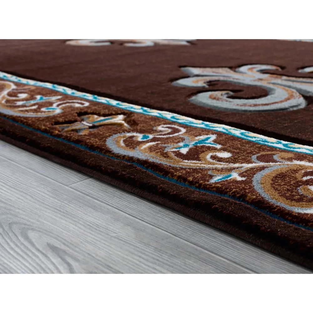United Weavers Drachma Peleus Transitional Border Accent Rug, Brown, 2'7 x 4'2