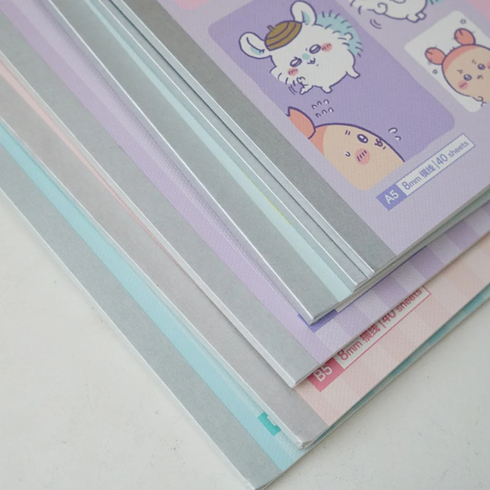 Genuine Chiikawa A5 Glue Bound Notebook Usagi Hachiware Kawaii Writing Book 40 Sheets for School Office Desk Notes Gifts view 5
