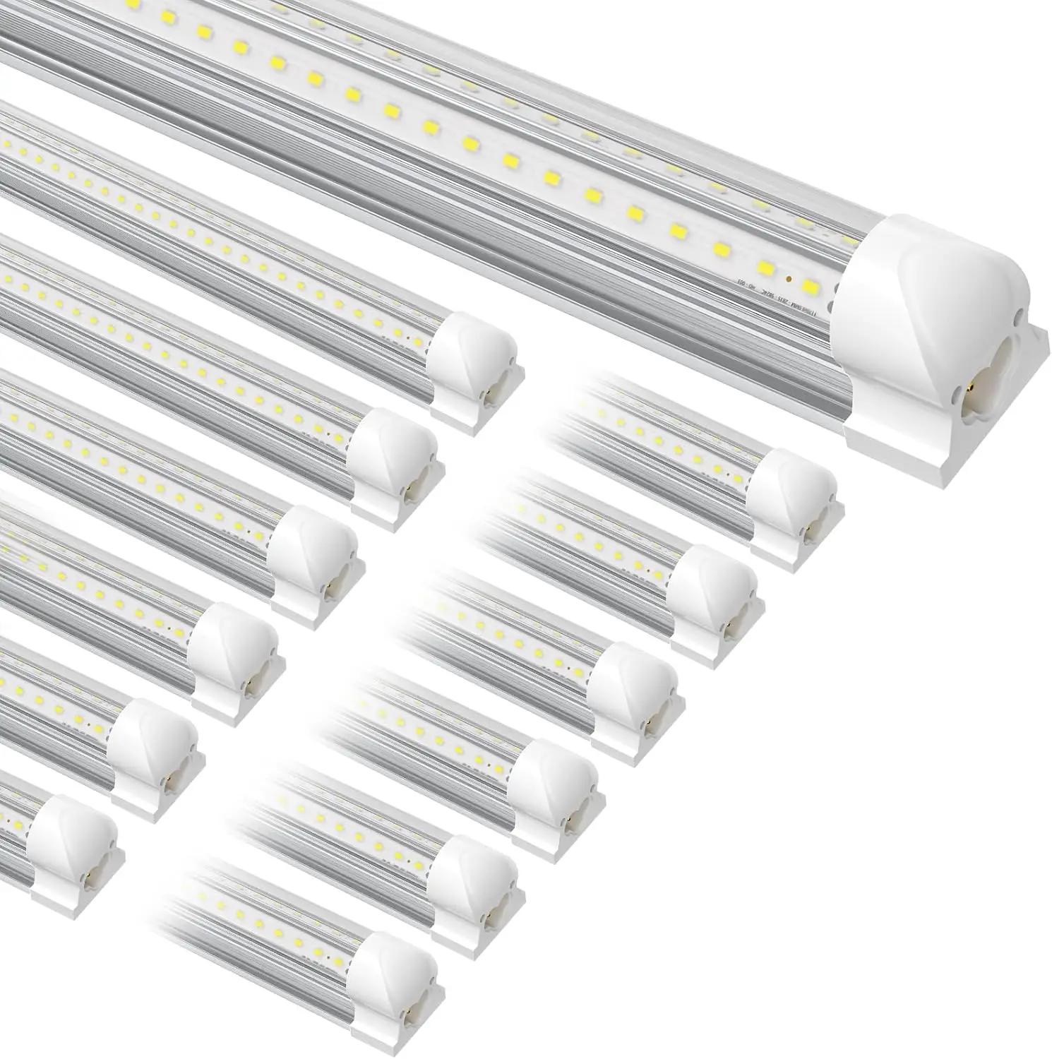 

12-Pack T8 LED Shop Light 4FT, 42W 6300 Lumen Daylight, Linkable Plug and Play for Garage Workshop Commercial Lighting