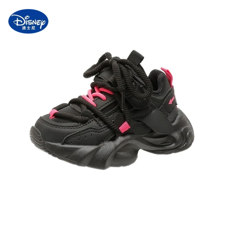 أحذية ديزني للبنات 2025 مكتنزة | أحذية منصة سوداء للأطفال الكبار، أحذية جري رياضية للمدرسة والملابس الكاجوال #5