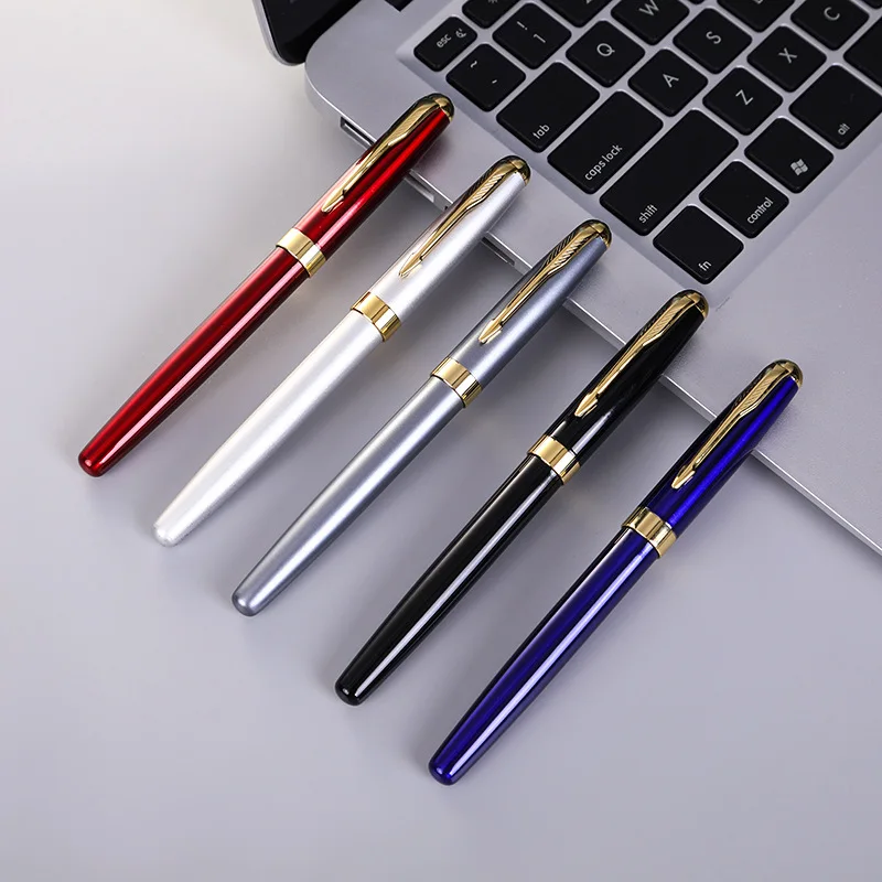    Luxuriöser Metall-Füllfederhalter mit Goldverzierung, Geschäfts-Signaturstift, Glatt Schreibender Tintenstift für Büro, Schule, Geschäftsgeschenk, Schreibwaren ﻿