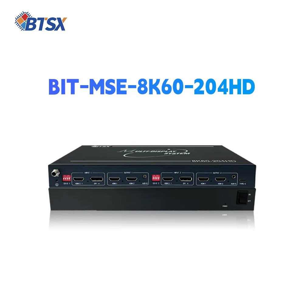 8K60 Multi-screen Expander, pixel to Pixel, 2 in 4 Out, HDMI/DP Port,LED Display Processor,Industrial-grade High-performance