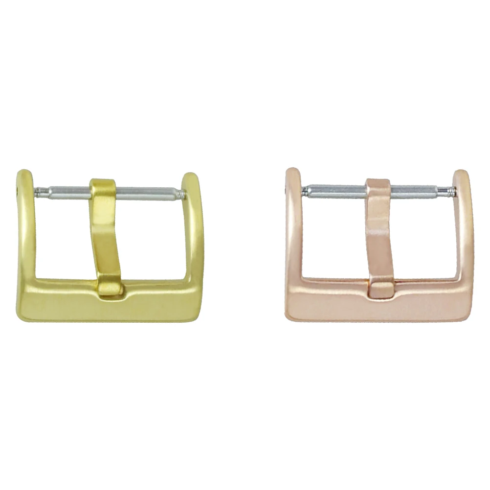 

2pcs 16Mm Stainless Steel Watchband Clasp Durable Easy Install For Silicone Electronic Bands Golden Rose Gold Wristwatch