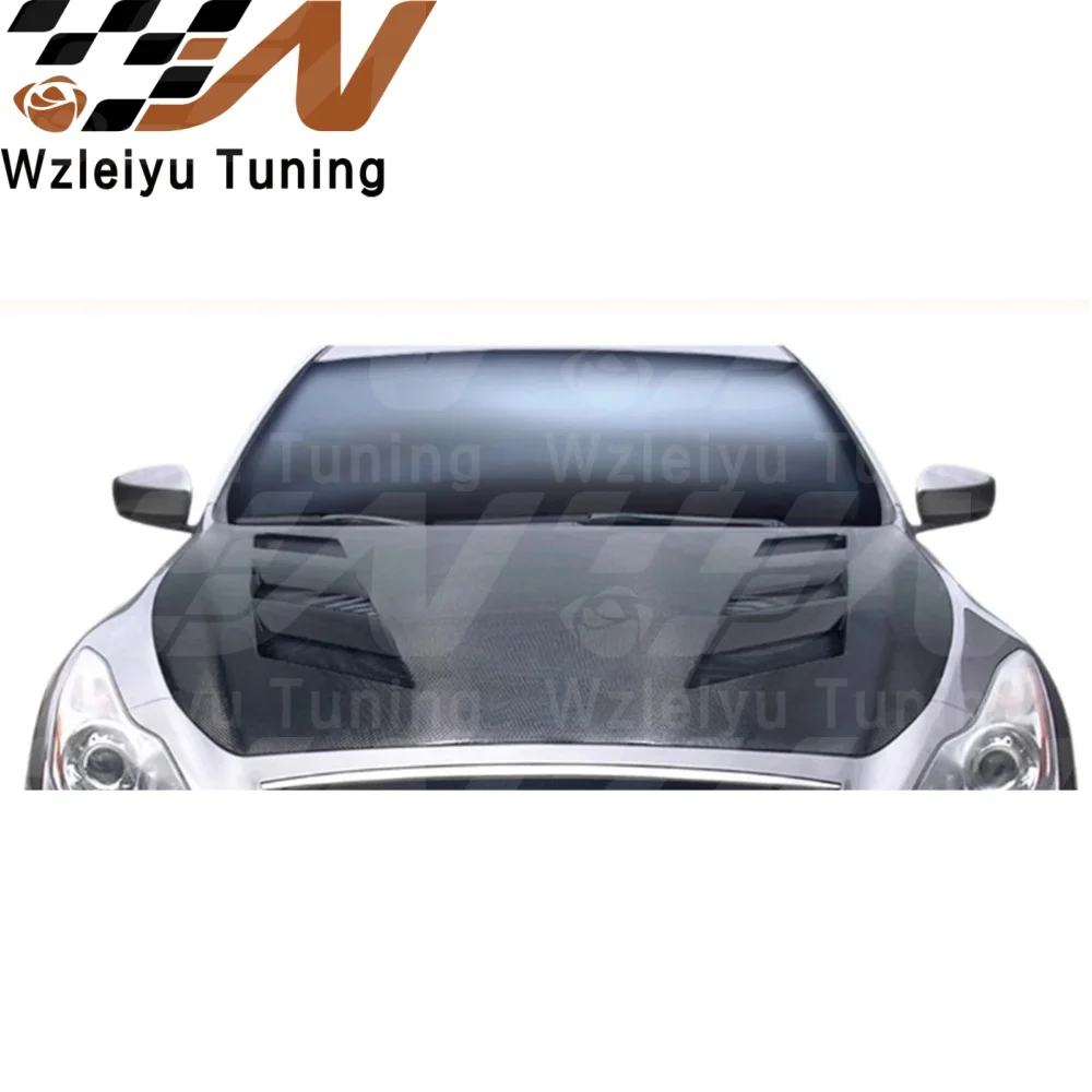 New Style Real Carbon Fiber Front Hood Bonnet Fit For Infiniti G37 Sedan 2008-2013 High Quality Fitment