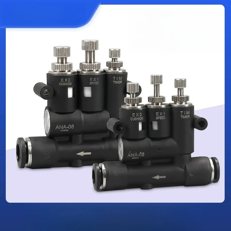 Pneumatic Cushion Fitting ANA‑06ANA‑08ANA‑10 PG6‑4 PG12‑10 External Adjustable Air Cushion Cylinder Speed Control Throttle Valve