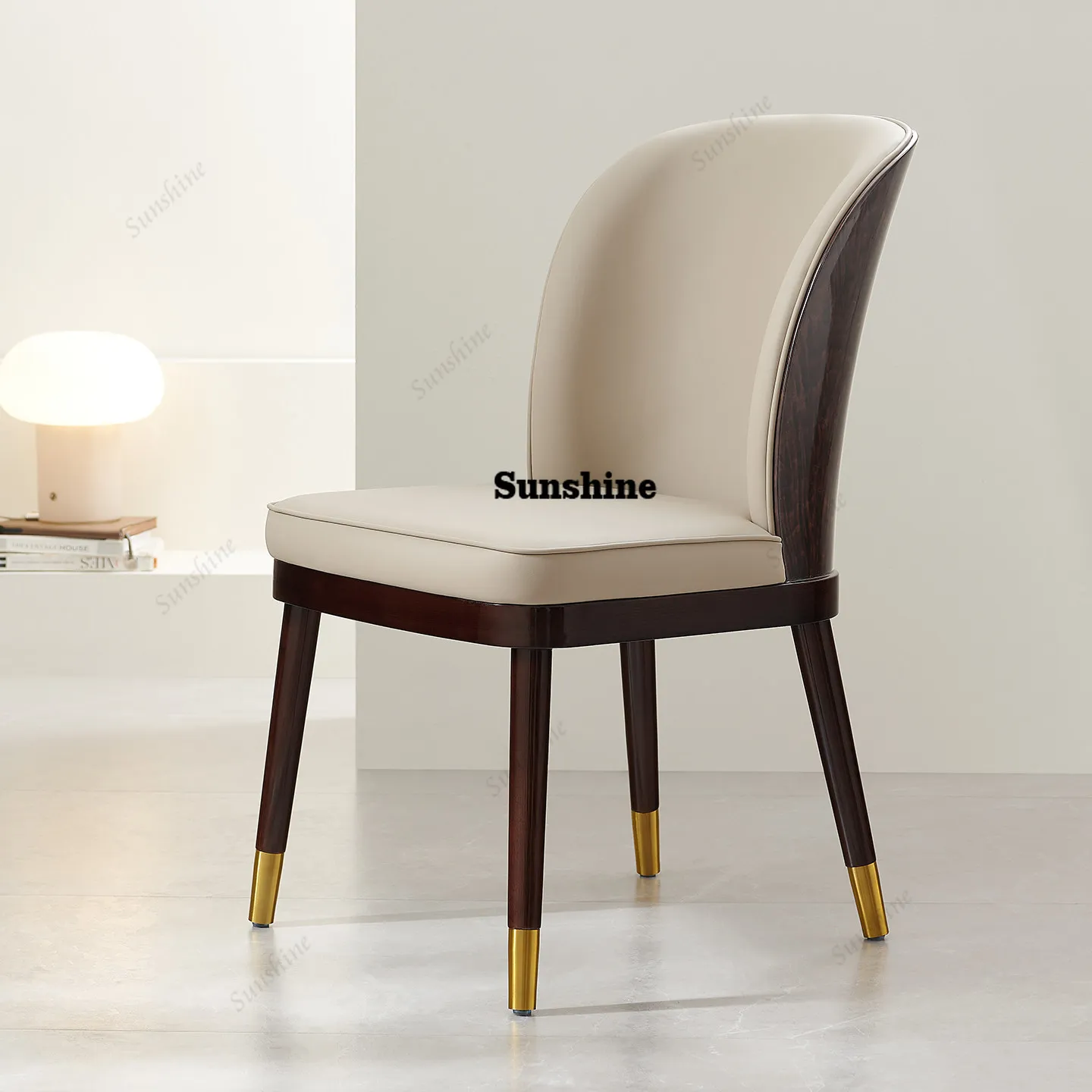 Highlight piano paint dining chair mansion large flat luxury stone dining chair