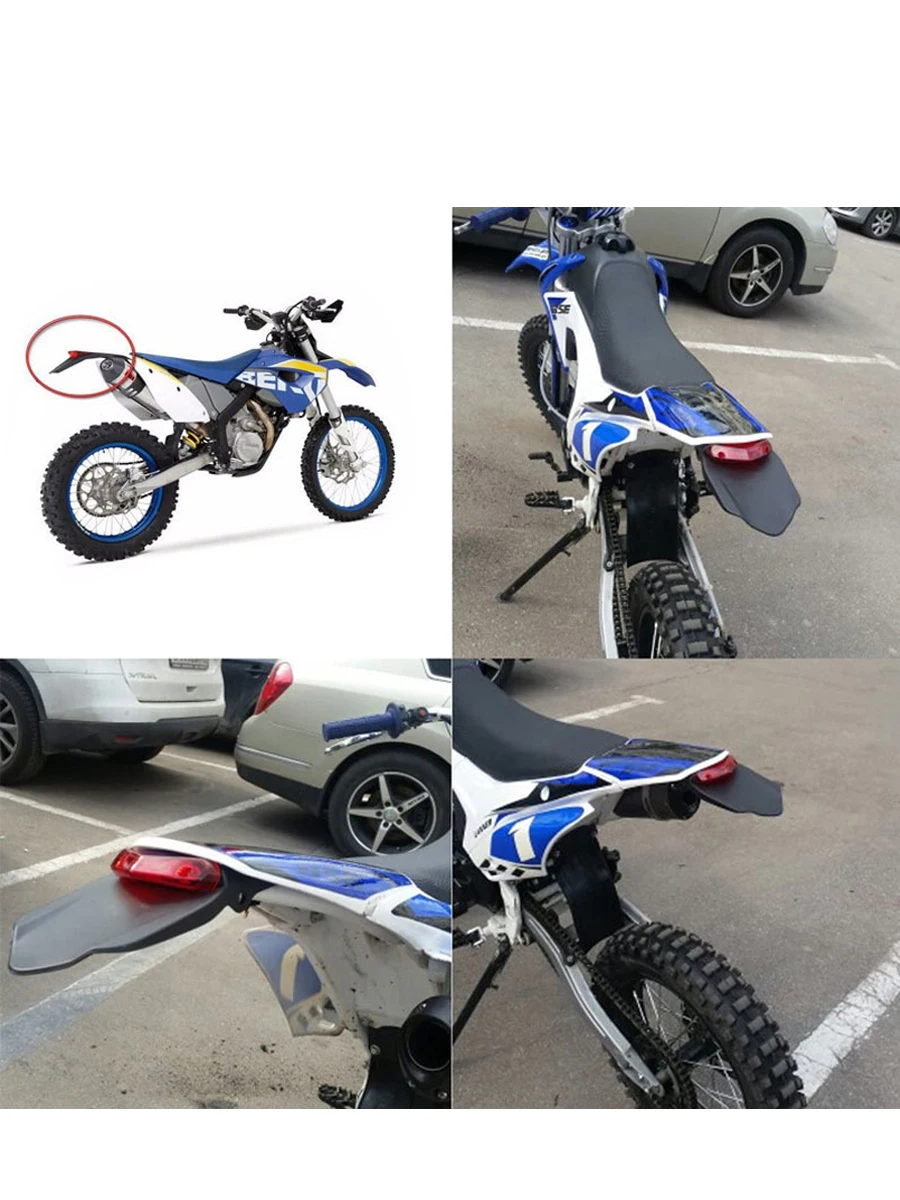 AliExpress Motorcycle Rear Fender License Plate Bracket 12V For Enduro Off-Road Bike Motobike Tail Light Brake Lamp For EXCF XC XCF