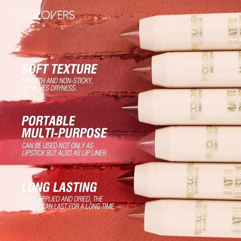 1PC Matte Lip Liner,ลิปสติก,ง่ายต่อการสีลิปสติกปากกา,ลิปสติกธรรมชาติ,กันน้ํา,Lip Makeup เครื่องสําอางค์