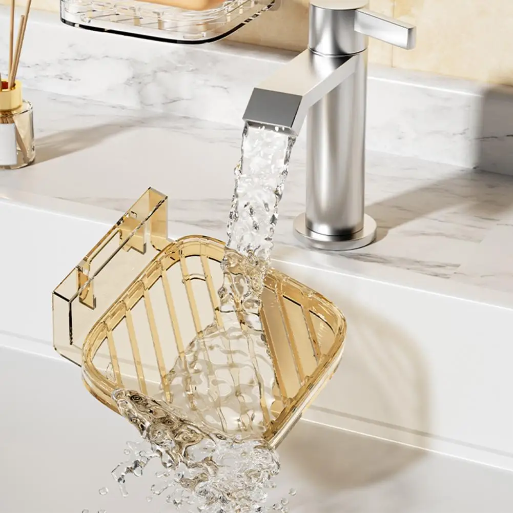 

Strong Load-bearing Soap Dish Strong Load-bearing Wall-mounted Soap Box with Removable Drainage Tray Easy to for Bathroom