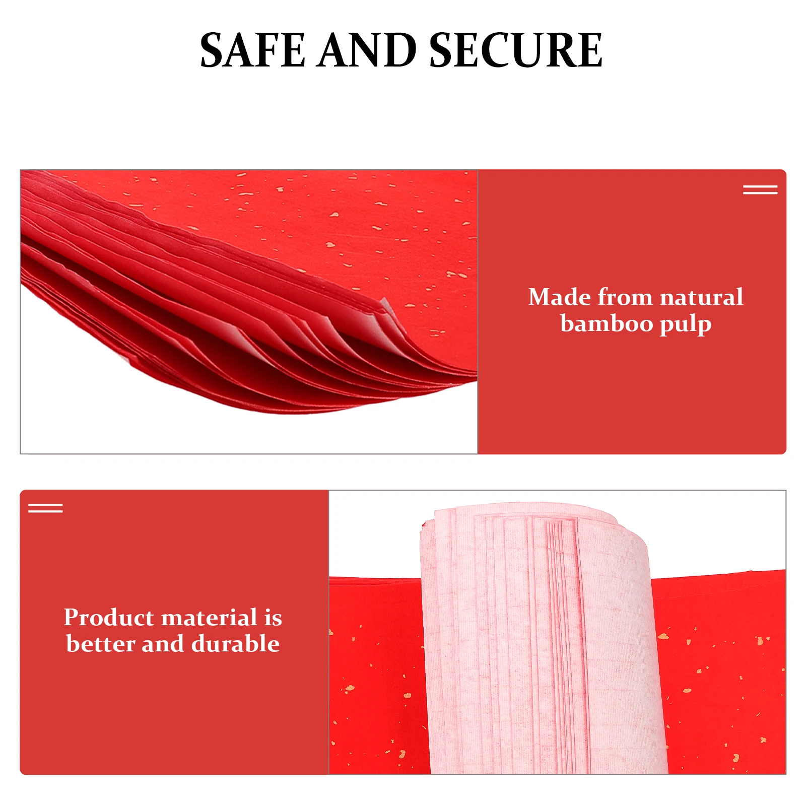 

2pcs Couplet Red Rice Blank Xuan Paper Chinese Chunlian Sticker for Spring Festival Wedding Party Supplies Bamboo Pulp