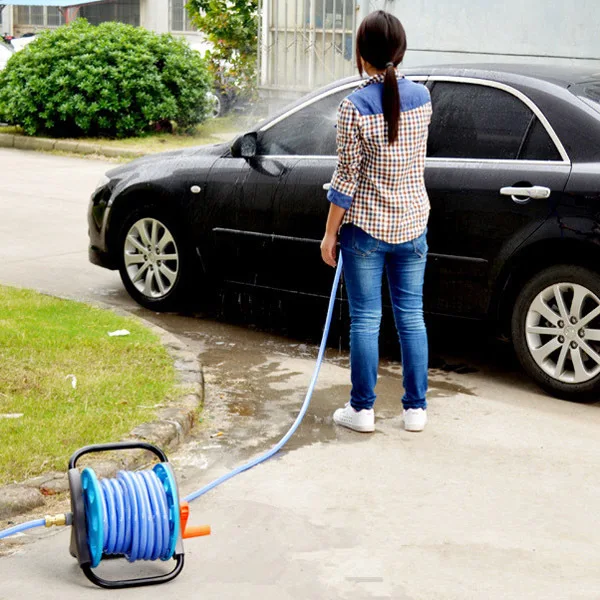 

Water Pipe Reel Hose Cart Garden Irrigation Holder Hanger Reels Portable Storage Rack Without Watering
