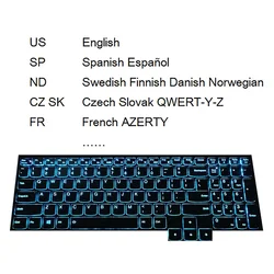 Blue Backlit Keyboard For Lenovo Legion 5- 17ACH6 17ACH6H 17ITH6 17ITH6H 17IMH05H 17IMH05 US Spanish Nordic Czech Slovak French