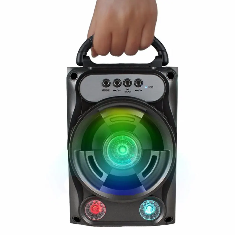 

1pc Portable Handheld Speaker 1200Mah Power Bank Built-In Outdoor Indoor Dustproof Shockproof Supports Card