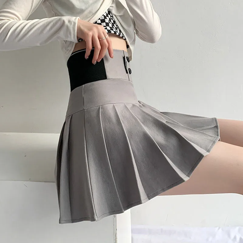 2025 mulheres saias plissadas de cintura alta moda coreana uniforme escolar jk mini saias menina streetwear vintage emagrecimento saia linha a