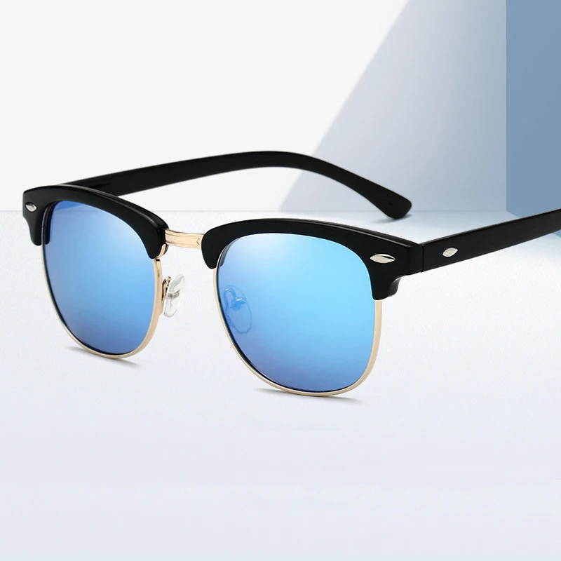 Polarized Sunglasses for Men and Women Semi-Rimless Frame Driving Sun glasses UV Blocking