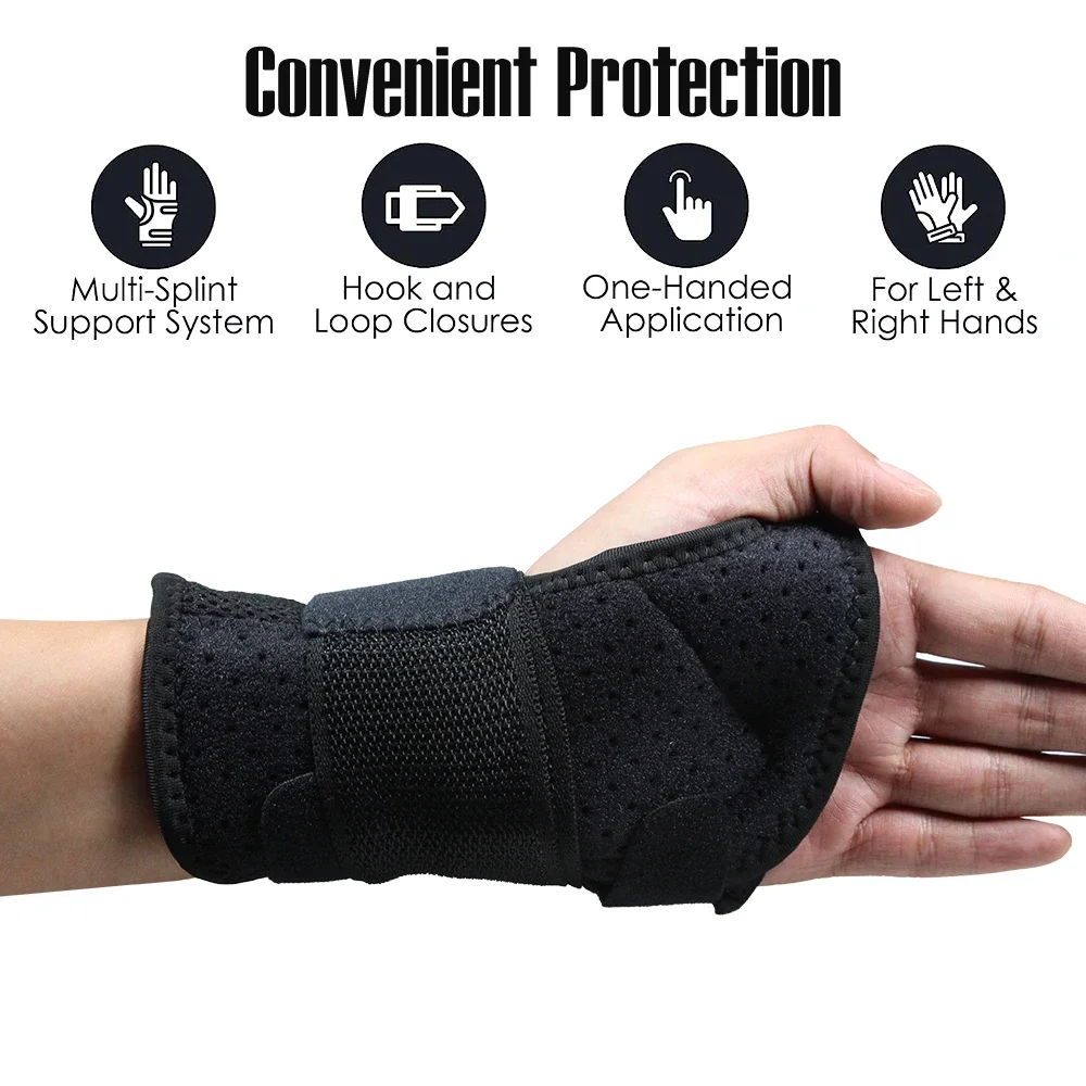 Carpal Tunnel Wrist Brace for Men Women, Adjustable Wrist Support Wrist Compression Wrap for Tendinitis Arthritis Pain Relief