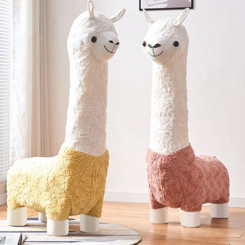 

Celebrity Stool Creative Sofas Children's Animal Stool Living Room Decoration Home Accessories Gift Plush Low Stool Furniture
