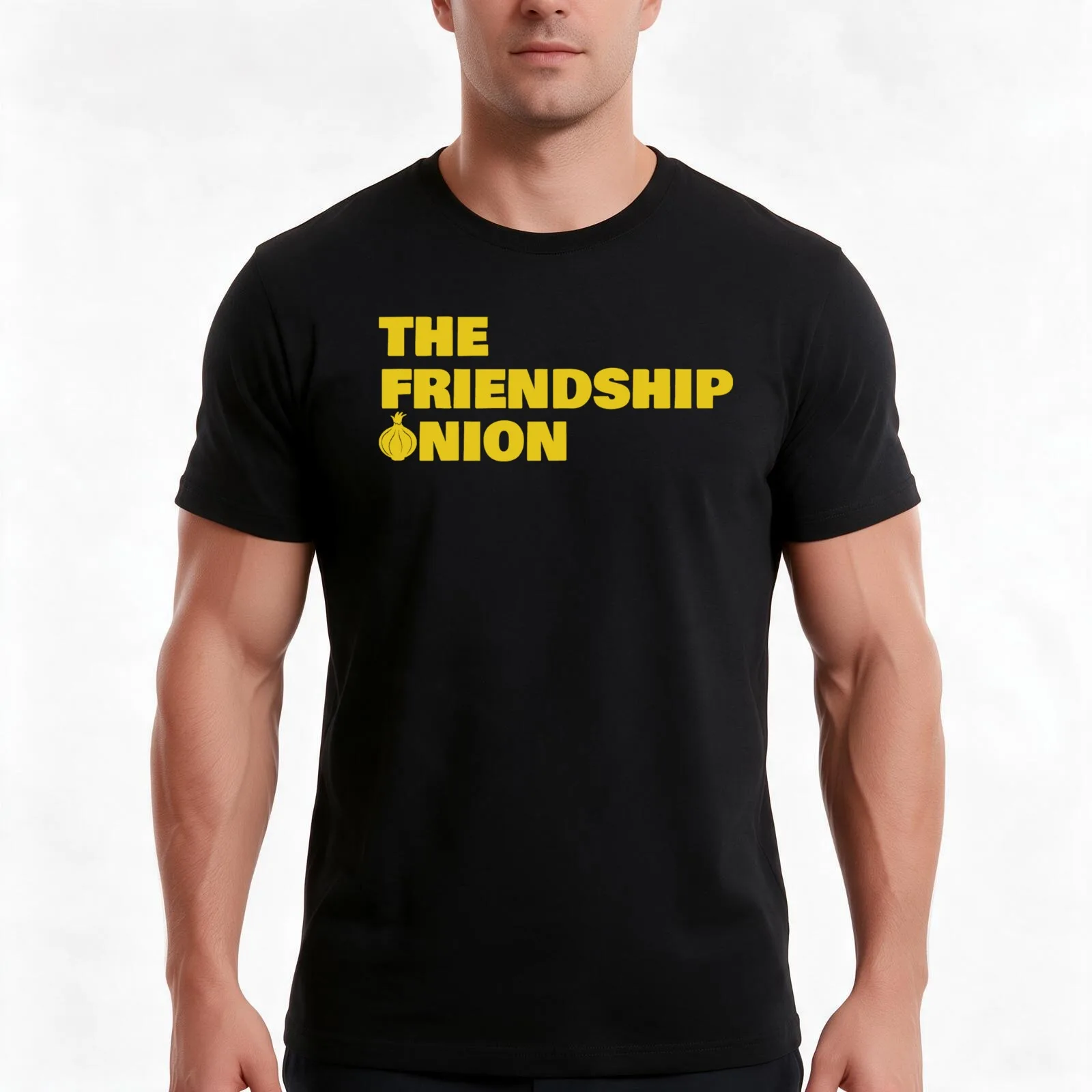 friendship onion T-Shirt Summer Casual Cotton Tee Oversized Streetwear Tops Vintage Graphic Print Loose Fit Short Sleeve