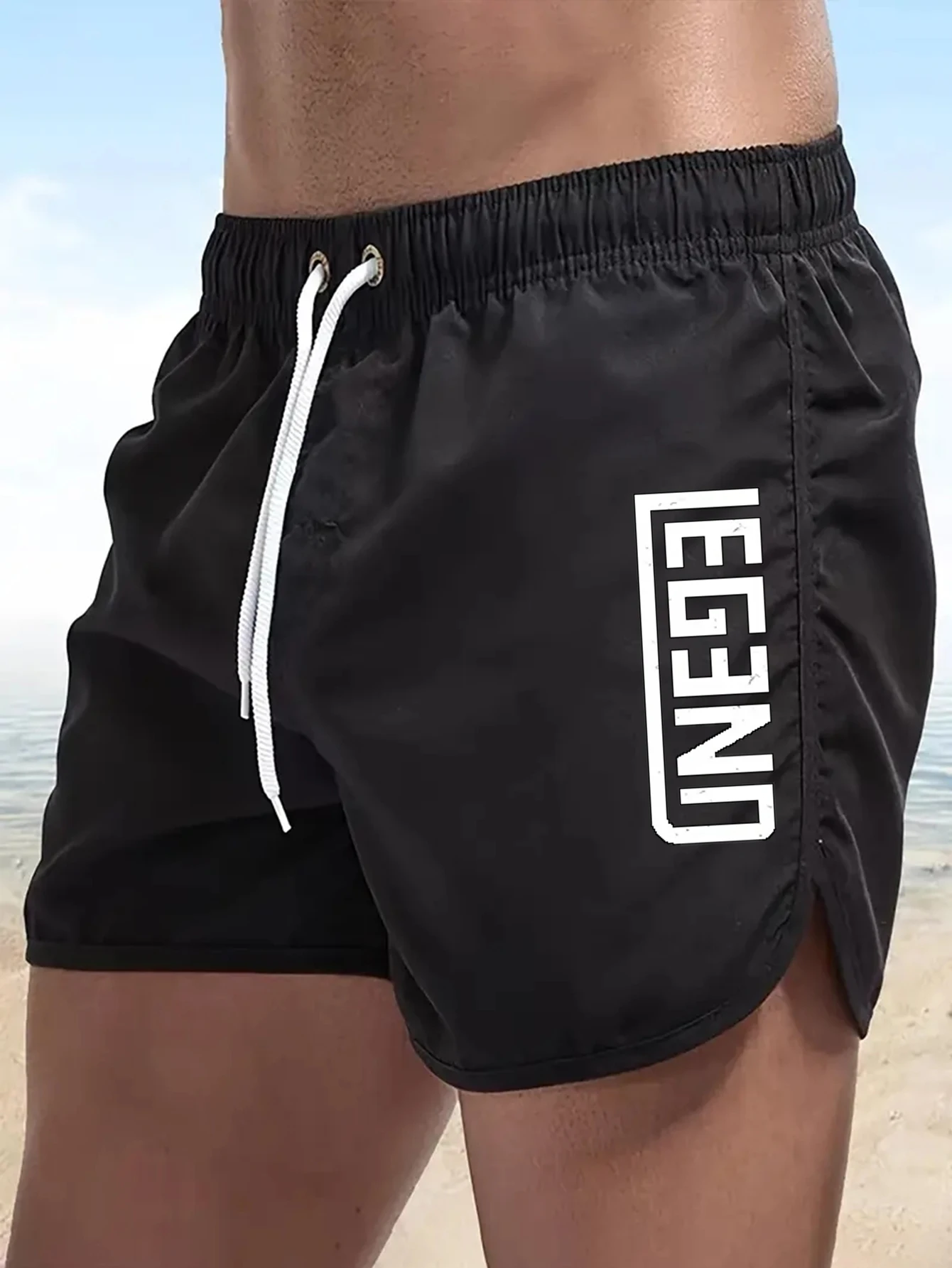 

Men's Fashionable Surfing Beach Pants with Letter Print Swimwear Suitable for Swimming And Surfing