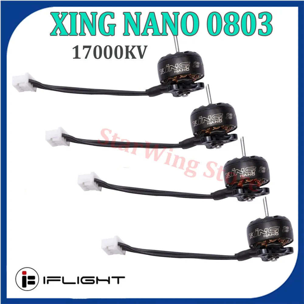 iFlight XING NANO 0803 17000KV 1S Brushless Motor With with 30mm Wire Plug 1mm Shaft For RC FPV Racing Drone