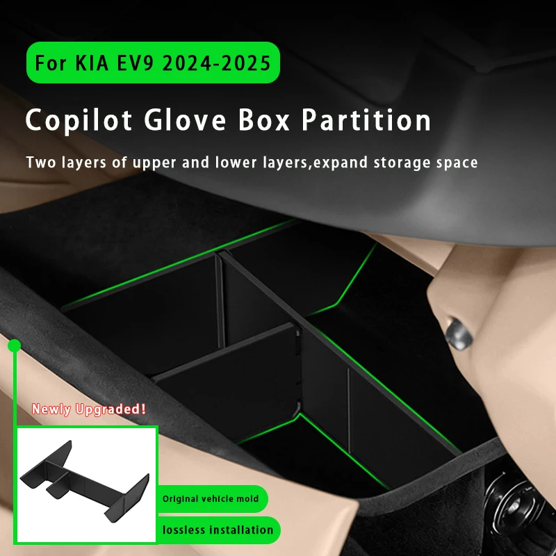 

4pcs Center Console Glove Storage Box Partition Modified Container Tray Organizer Car Interior Accessories For Kia EV9 2024-2025