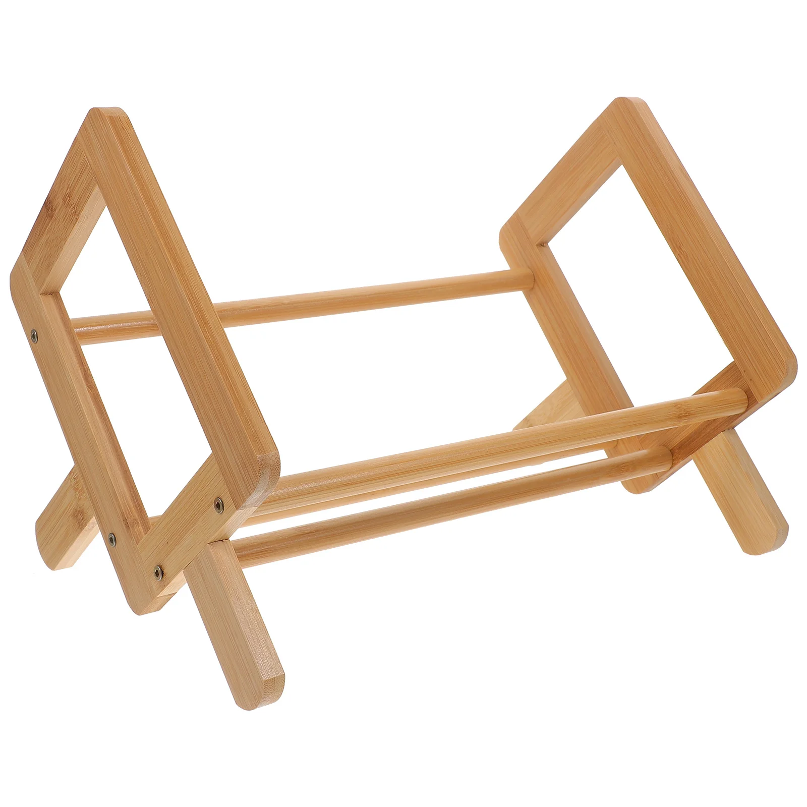 Bücherorganizer für Schreibtisch Regalhalter Desktop-Aufbewahrung Bücherregal aus Bambus und Holz