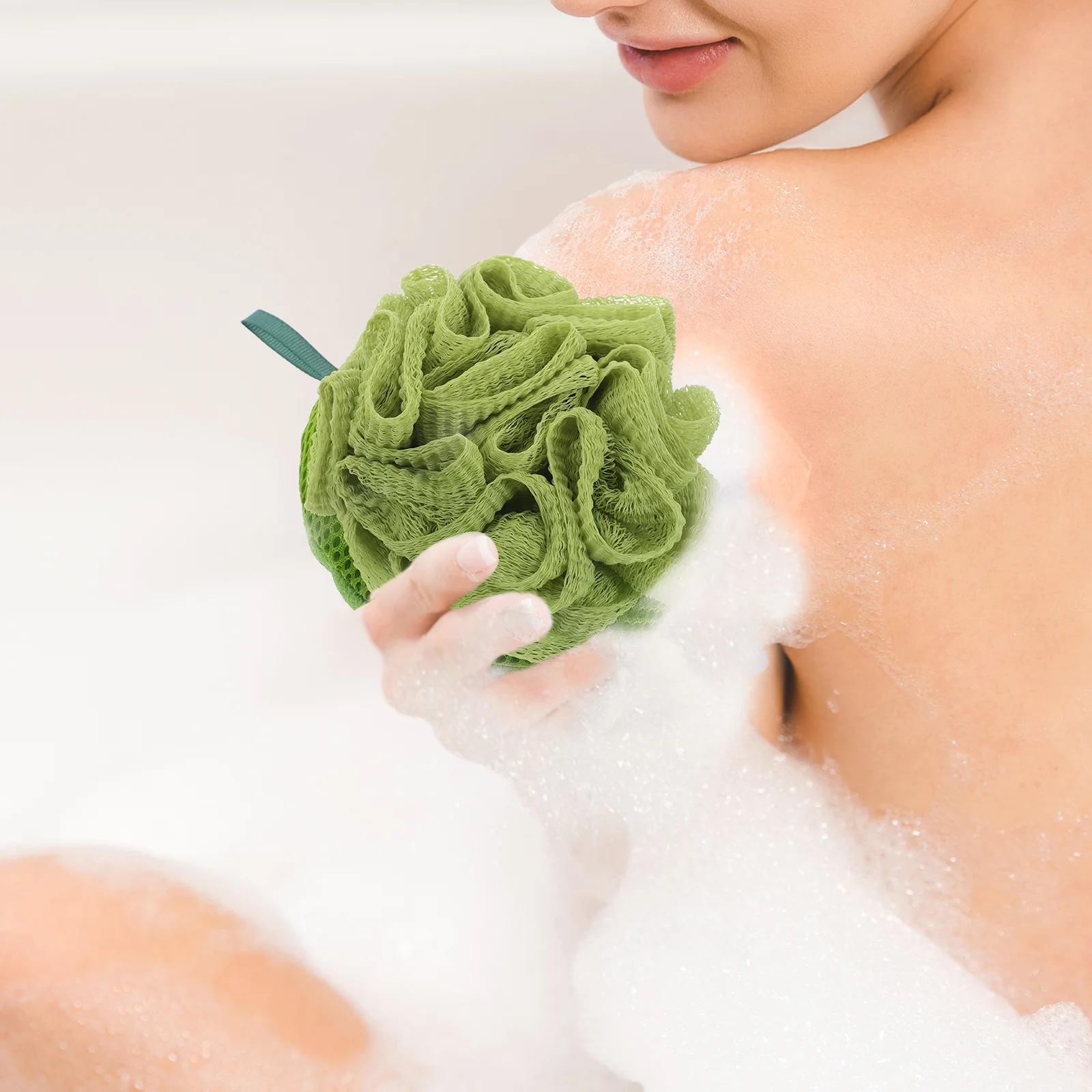 

Watermelon Body Scrubber Exfoliating Washcloth Dual Function Bath Cleaning Shower Back Scrubber Bath Ball Shower Puff